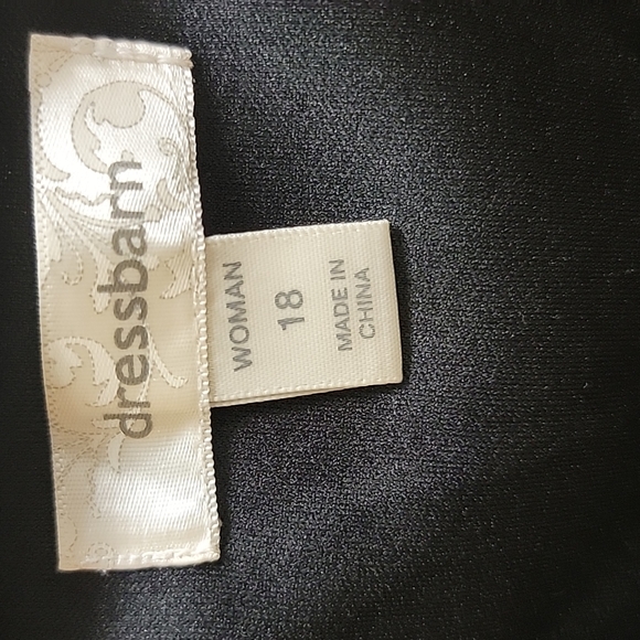 Dressbarn black and white dress with Paisley and beads 18 - Picture 2 of 5